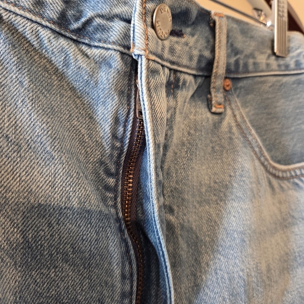 Aritzia Denim Forum The '90s Halle Midi Pockets Jean Women's Denim Skirt Size 31 - Picture 10 of 16